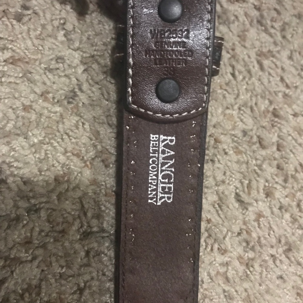 Cowhide Ranger Belt - Picture 2 of 2
